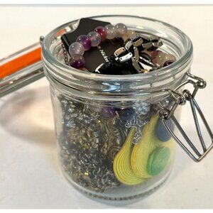Mystery Jewelry Jar Glass Vintage to Modern Wearable Mixed Lot